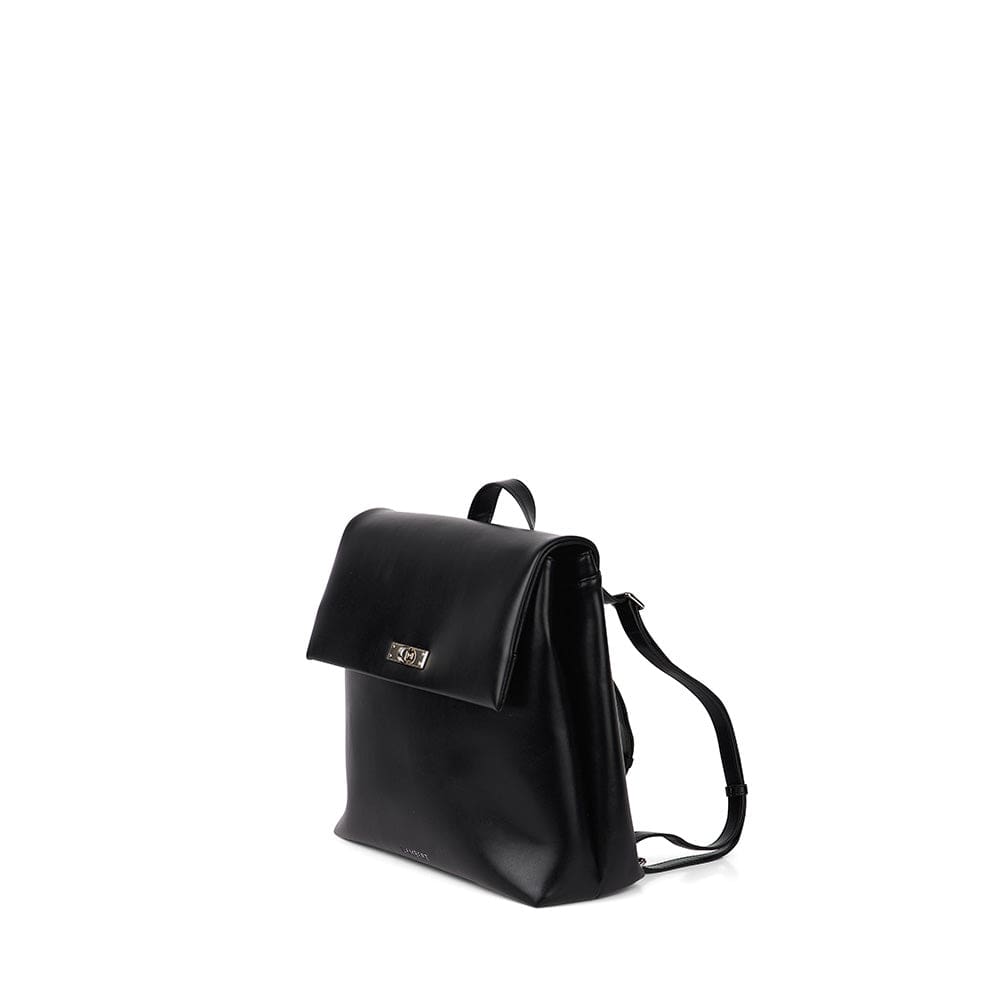The Polly – Black Vegan Leather Backpack