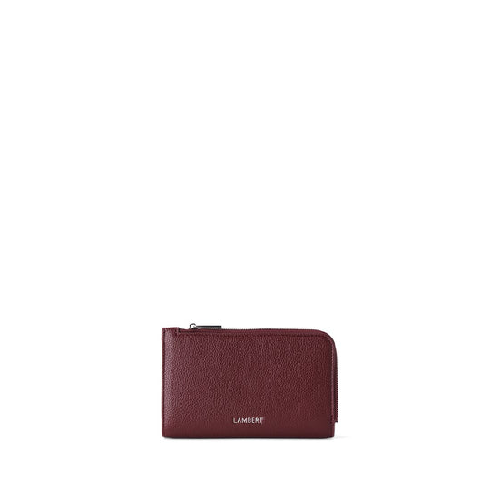 Le Quinn - Portefeuille en cuir vegan cassis
