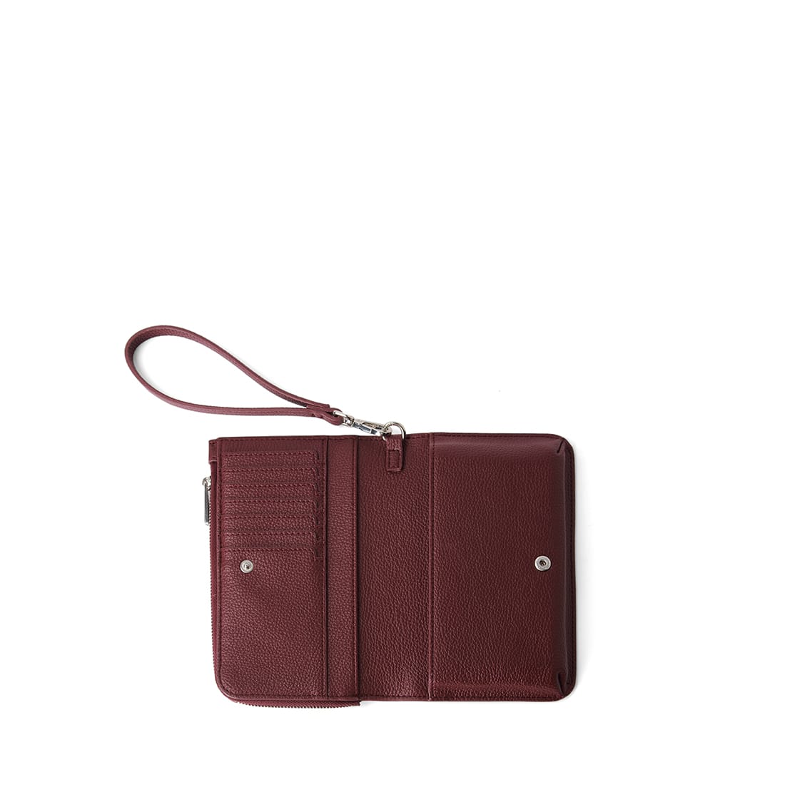 Le Quinn - Portefeuille en cuir vegan cassis
