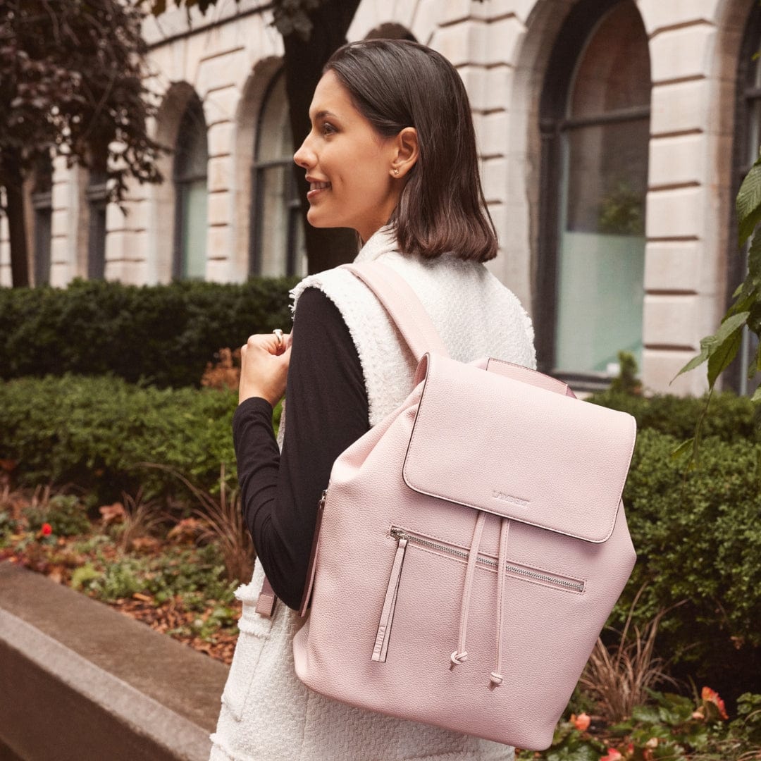 Le Riley - Sac à dos en cuir vegan dusty pink