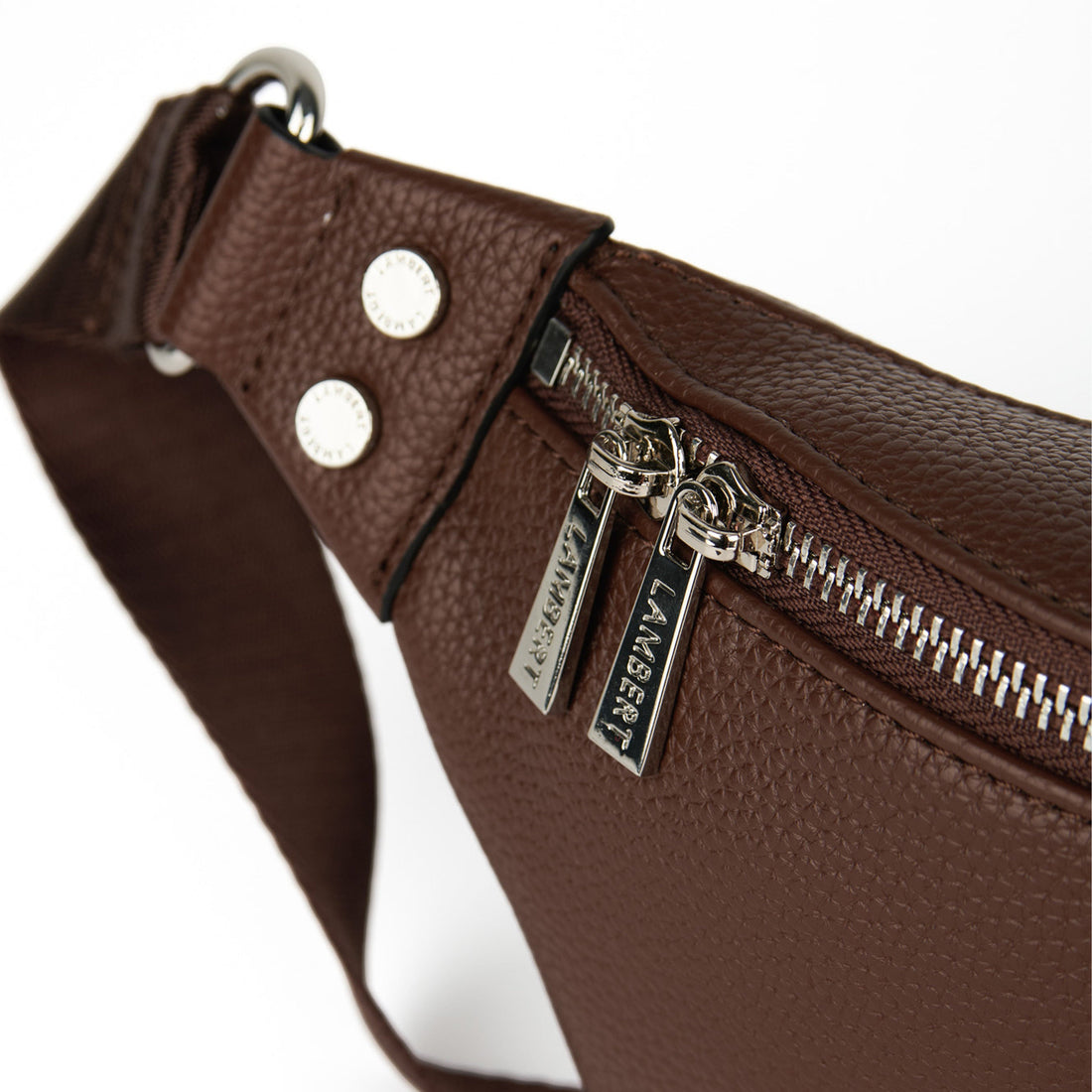 The Sarah – Vegan Leather Belt Bag in Chocolate