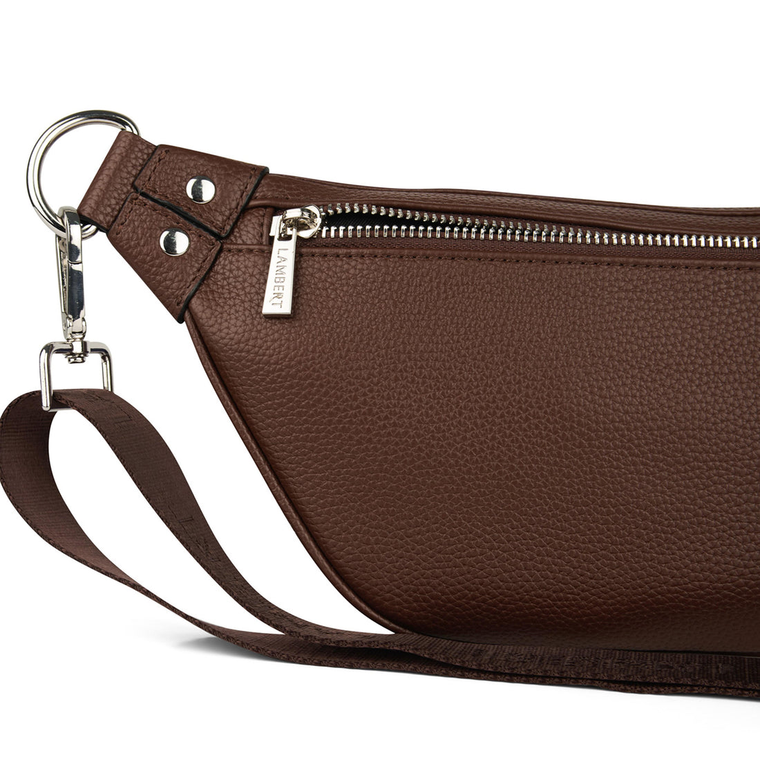The Sarah – Vegan Leather Belt Bag in Chocolate
