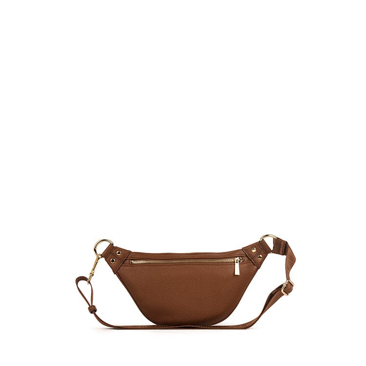 Le Sarah - Sac banane en cuir vegan hazelnut