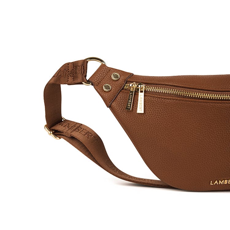 Le Sarah - Sac banane en cuir vegan hazelnut