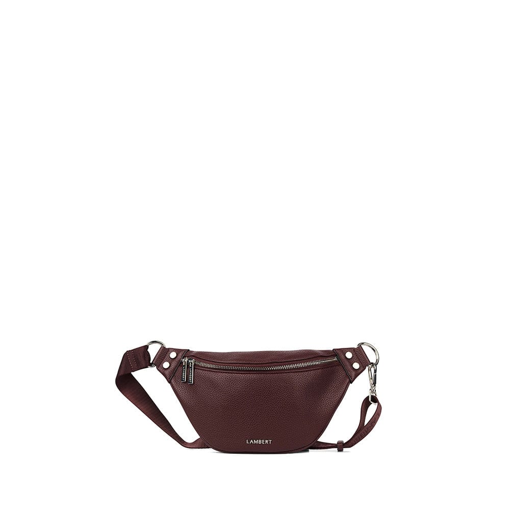 Le Sarah - Sac banane en cuir vegan mahogany
