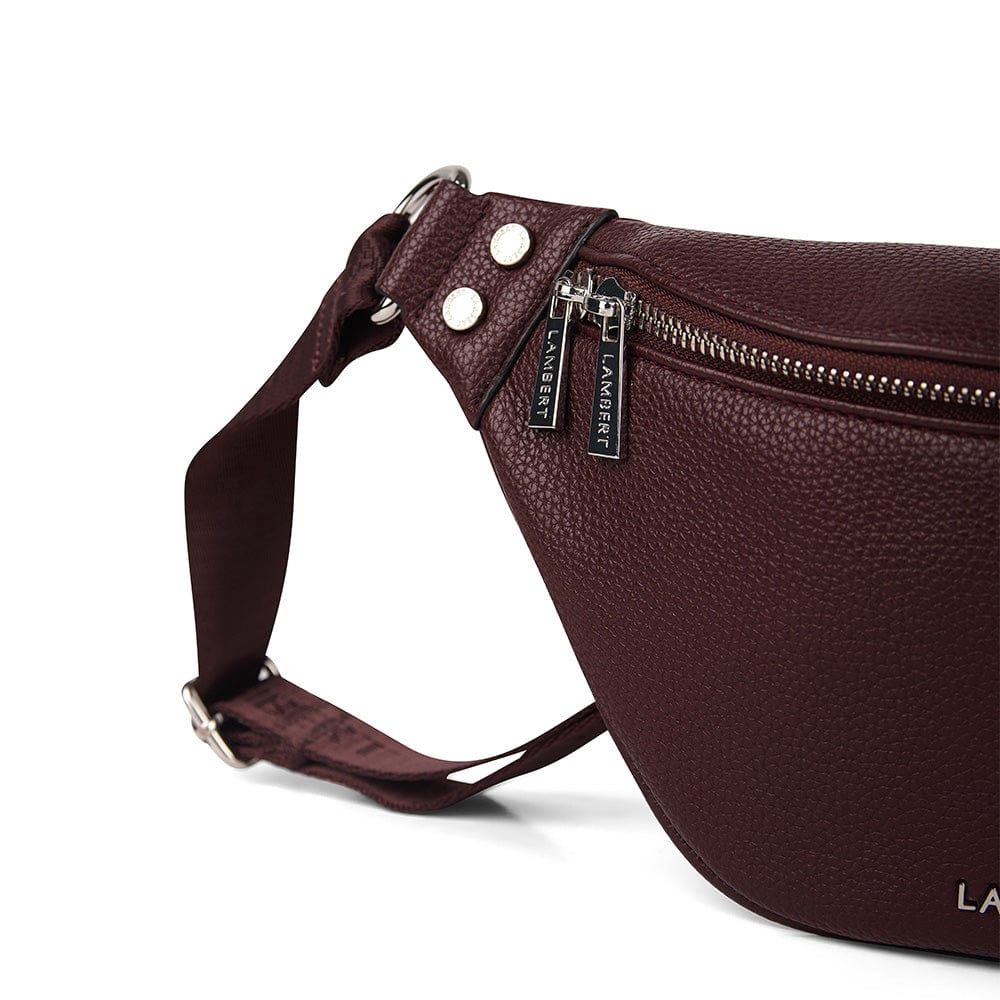 Le Sarah - Sac banane en cuir vegan mahogany