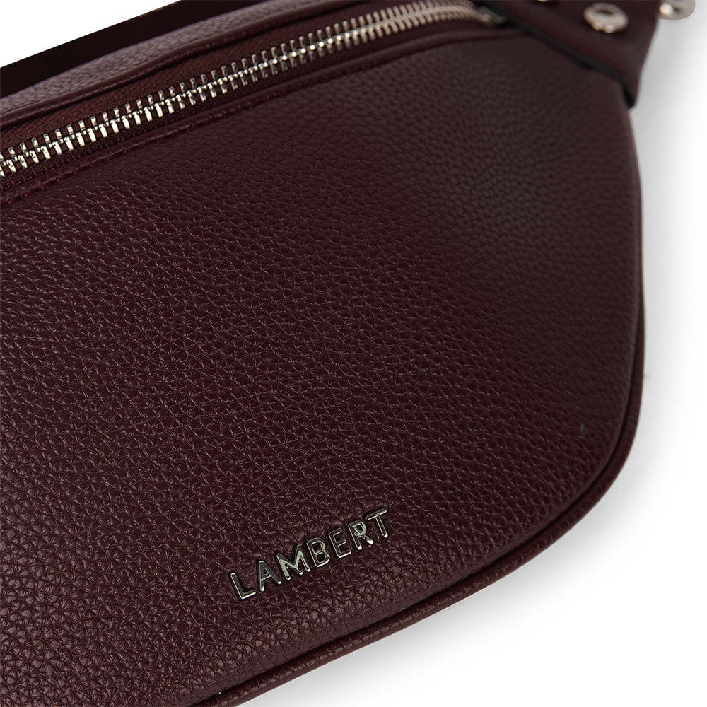 Le Sarah - Sac banane en cuir vegan mahogany