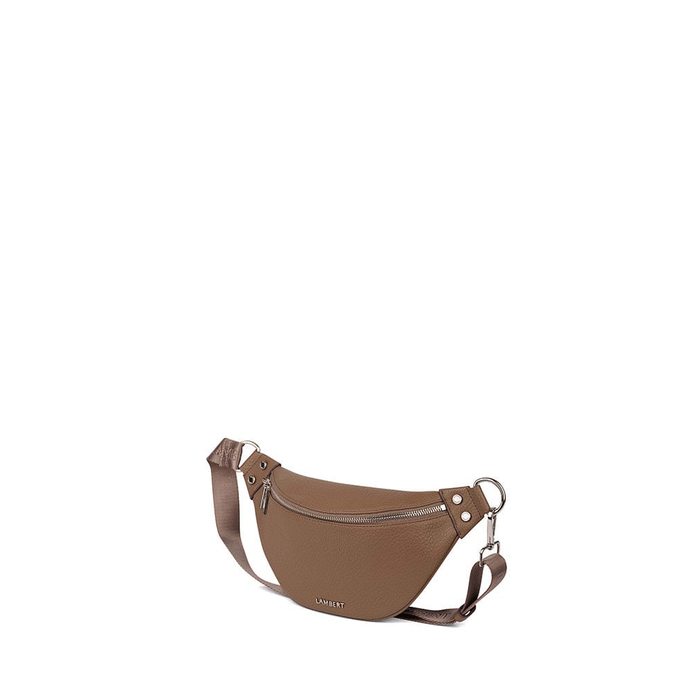 Le Sarah - Sac banane en cuir vegan taupe