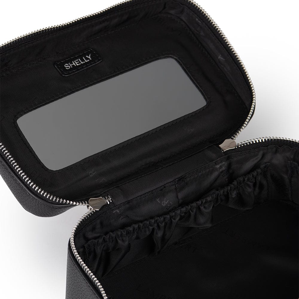 La Shelly - Trousse en cuir vegan noir