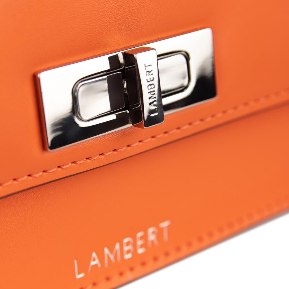 The Simone - Papaya Vegan Leather Handbag