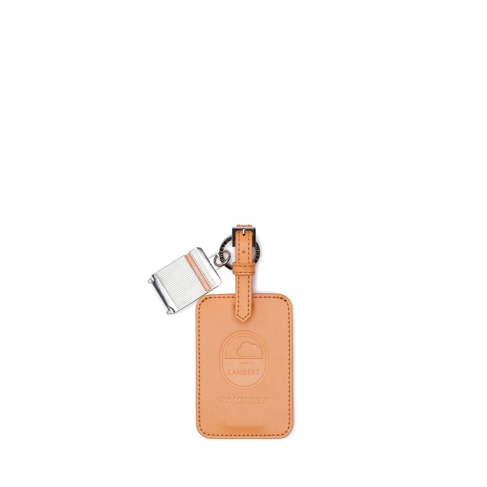 Le Skye - Étiquette à bagage en cuir vegan peach