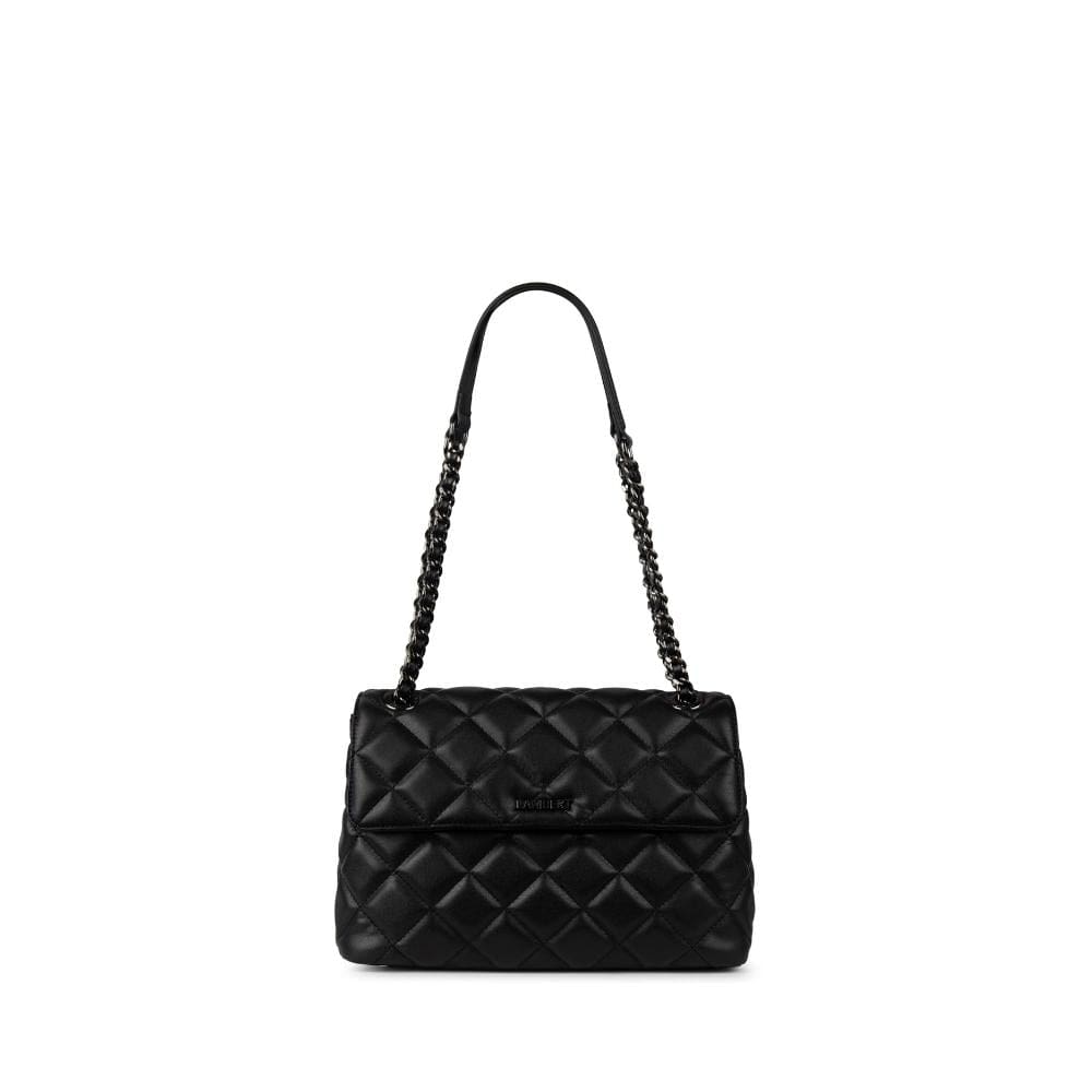 The Sofia - 2-in-1 Black Vegan Leather Quilted Crossbody – Lambert
