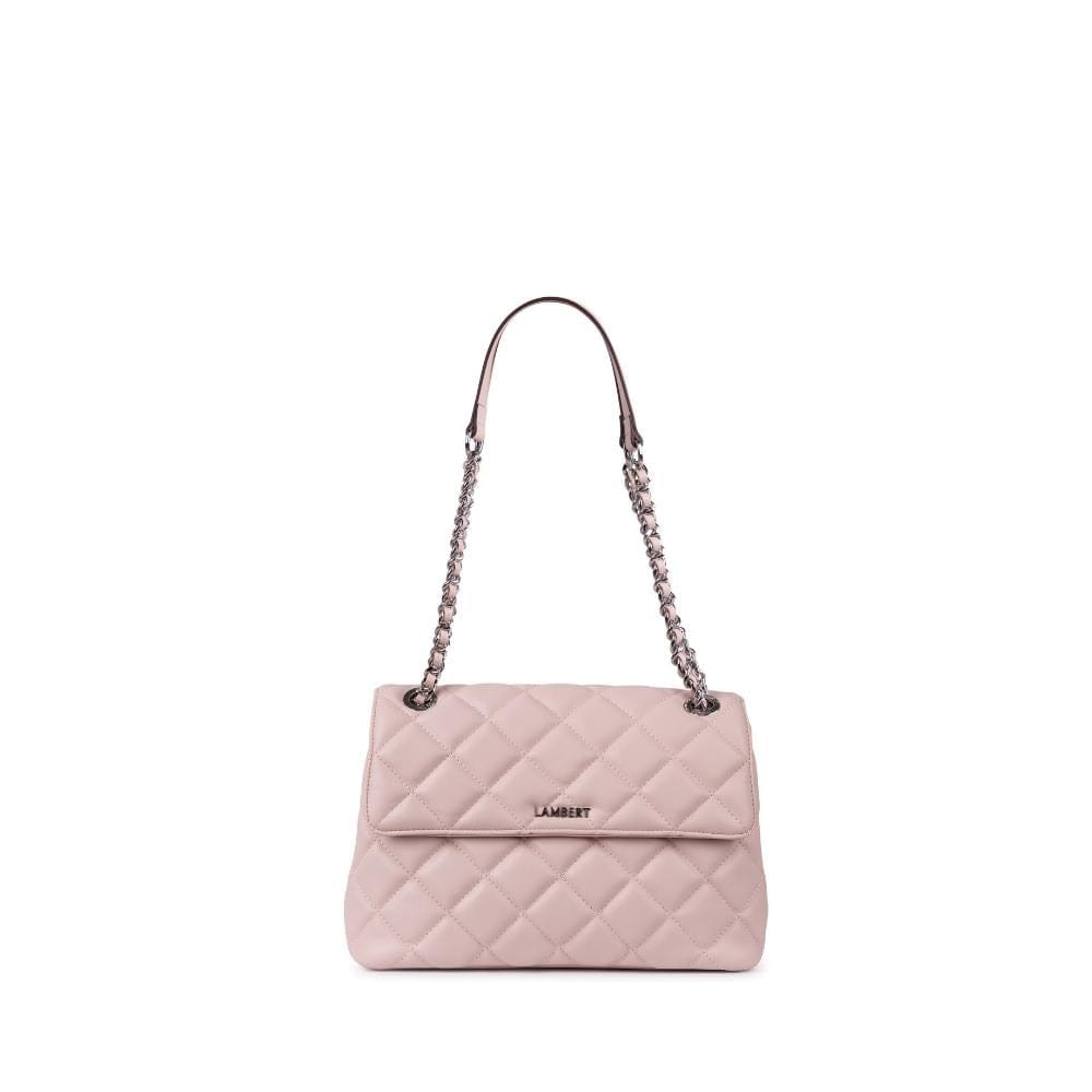The Sofia - 2-in-1 Dusty Pink Vegan Leather Quilted Crossbody