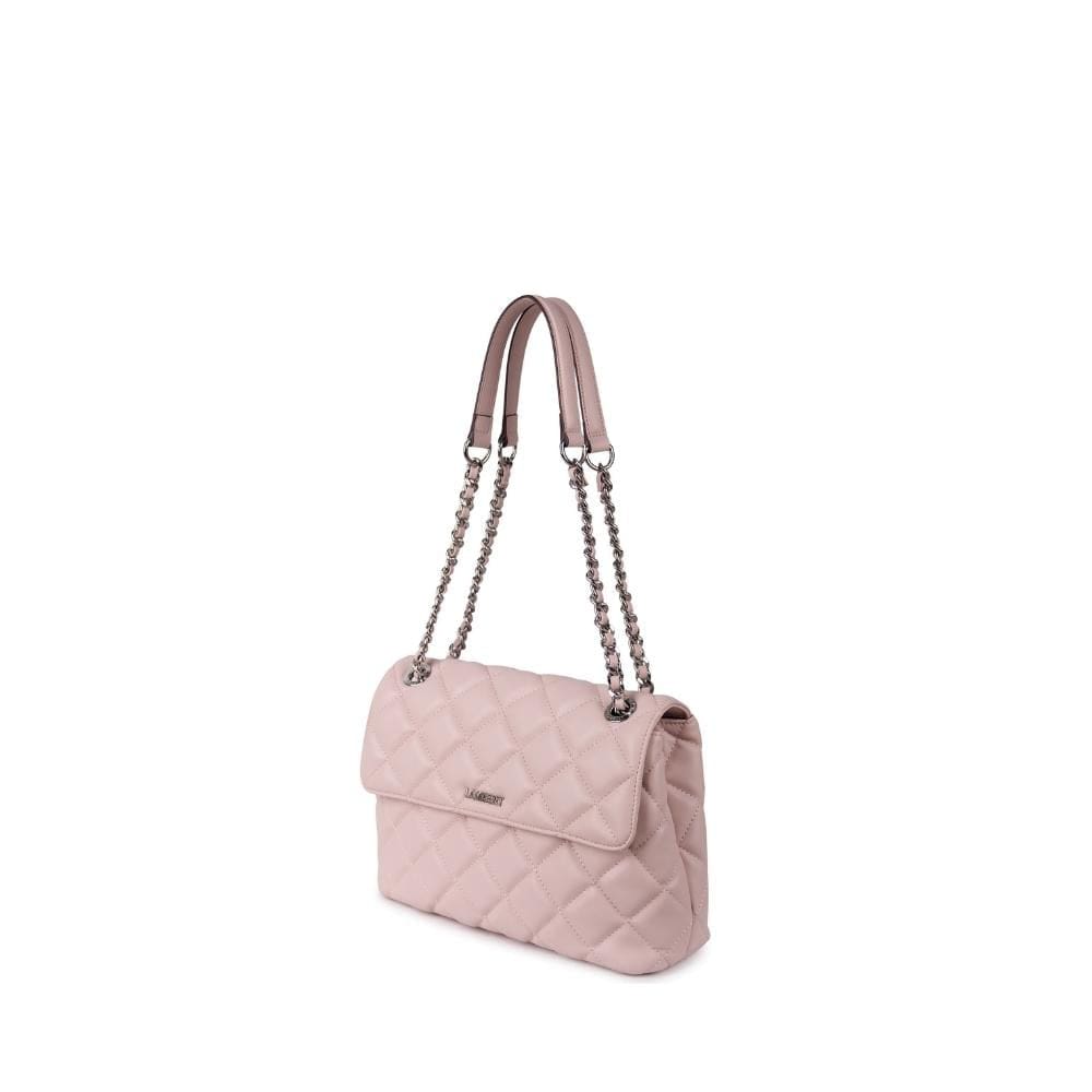 Le Sofia - Sac à main 2-en-1 matelassé en cuir vegan dusty pink