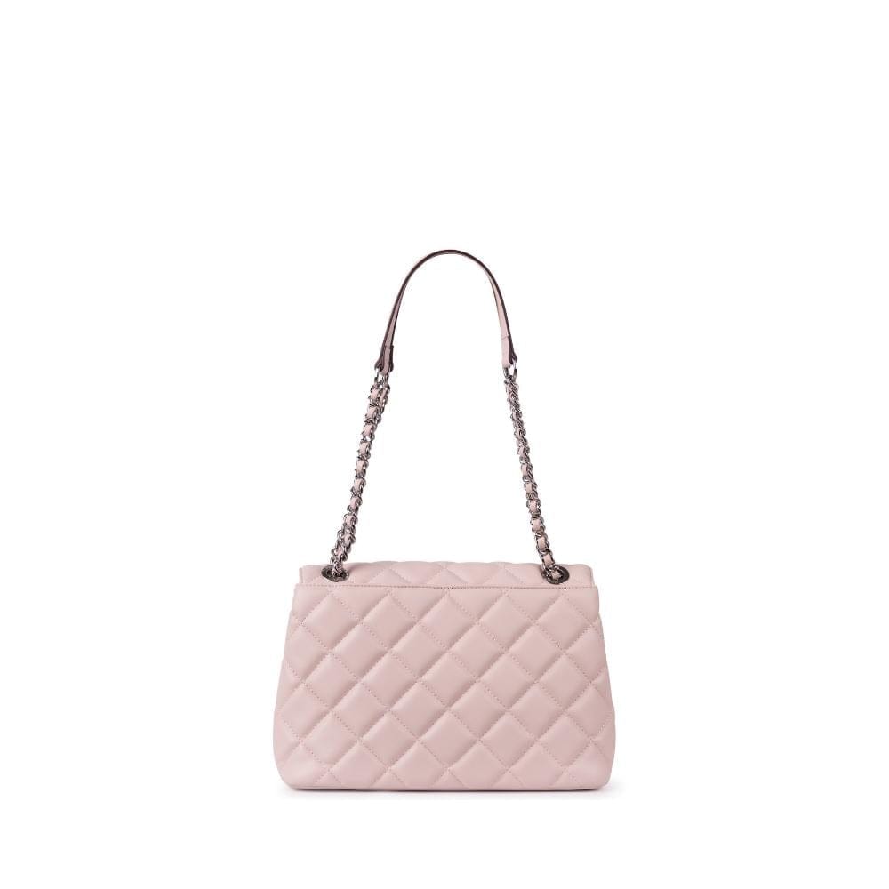 Le Sofia - Sac à main 2-en-1 matelassé en cuir vegan dusty pink