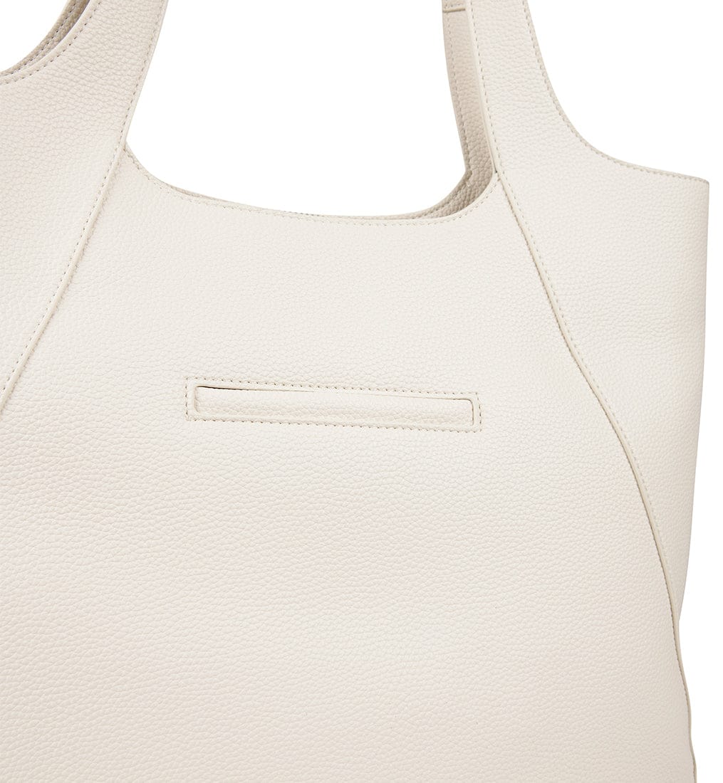 The Stacey – Porcelain Vegan Leather Tote Bag