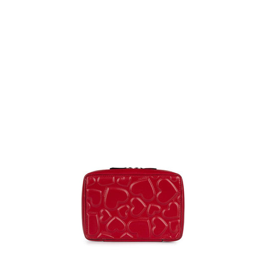 Le Tasha- Trousse à bijoux en cuir vegan ruby