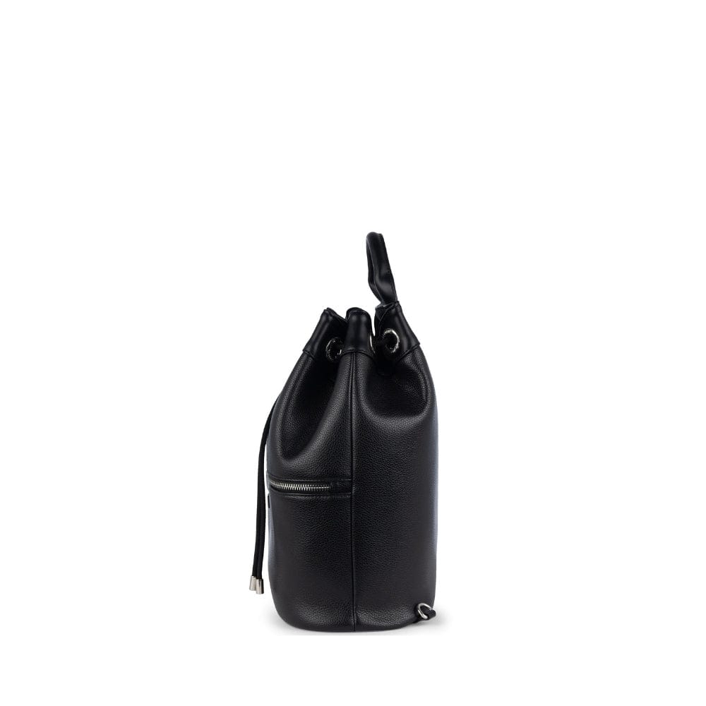 The Taylor - Black Vegan Leather Backpack