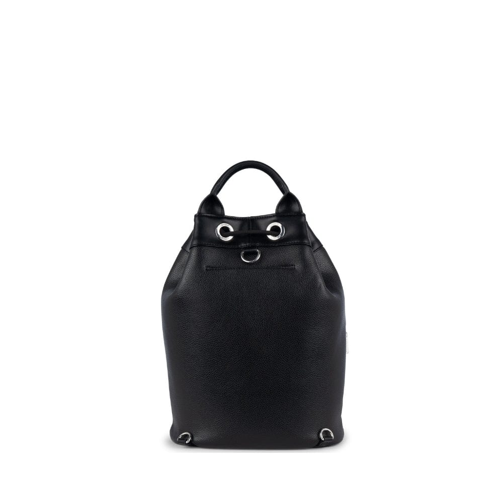 The Taylor - Black Vegan Leather Backpack