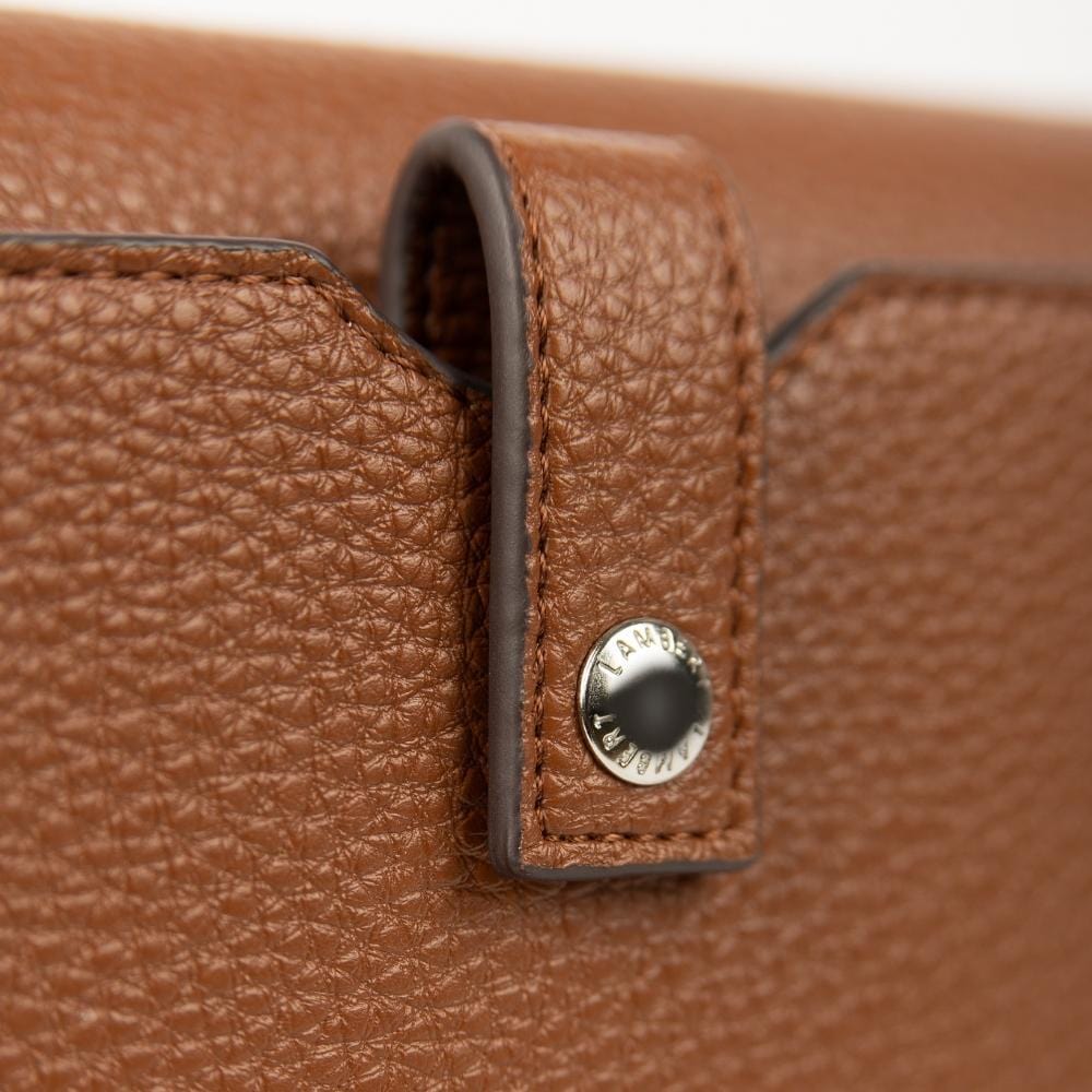 The Tina - Affogato Vegan Leather Wallet with Strap