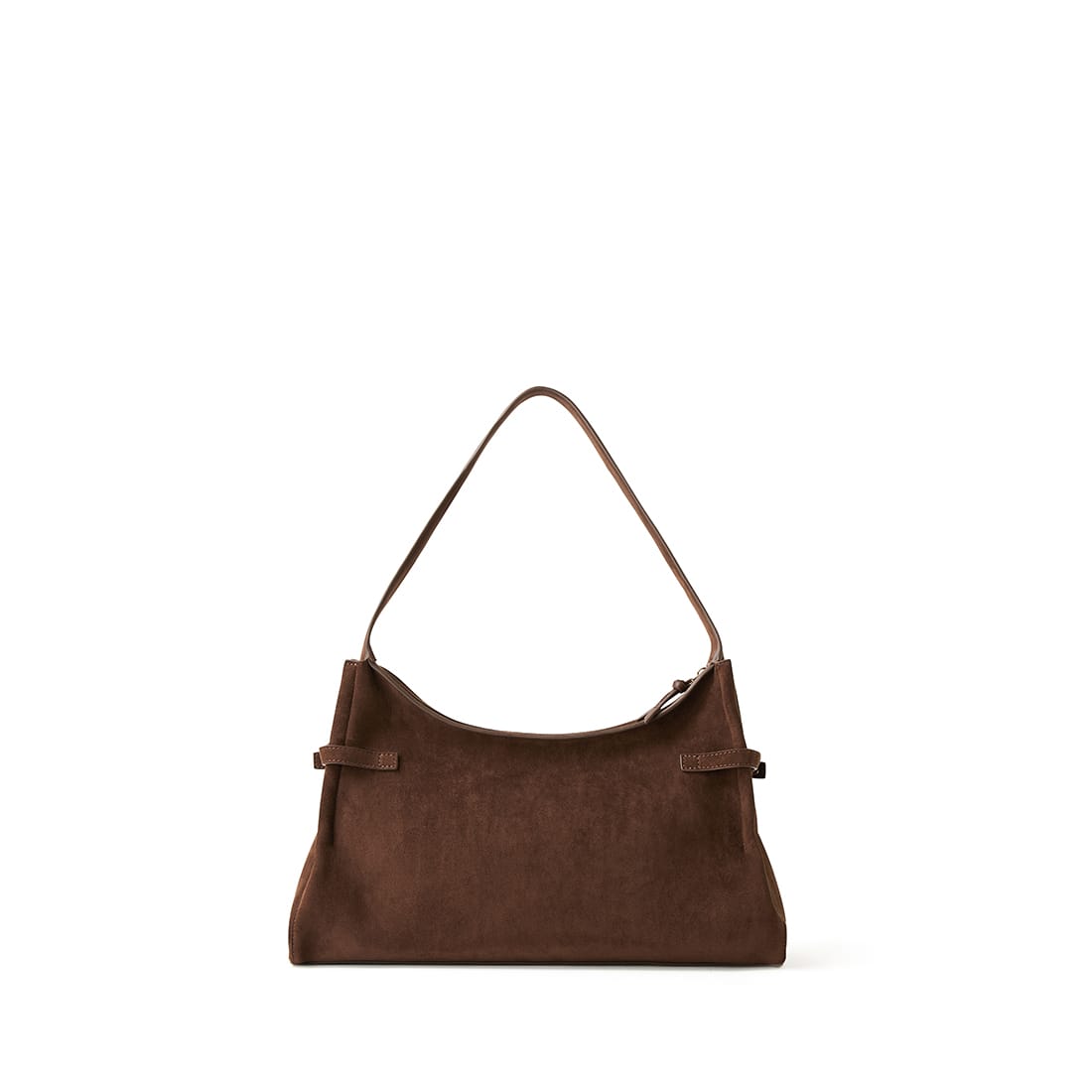 The Trinity - Chocolate Vegan Suede Shoulder Bag