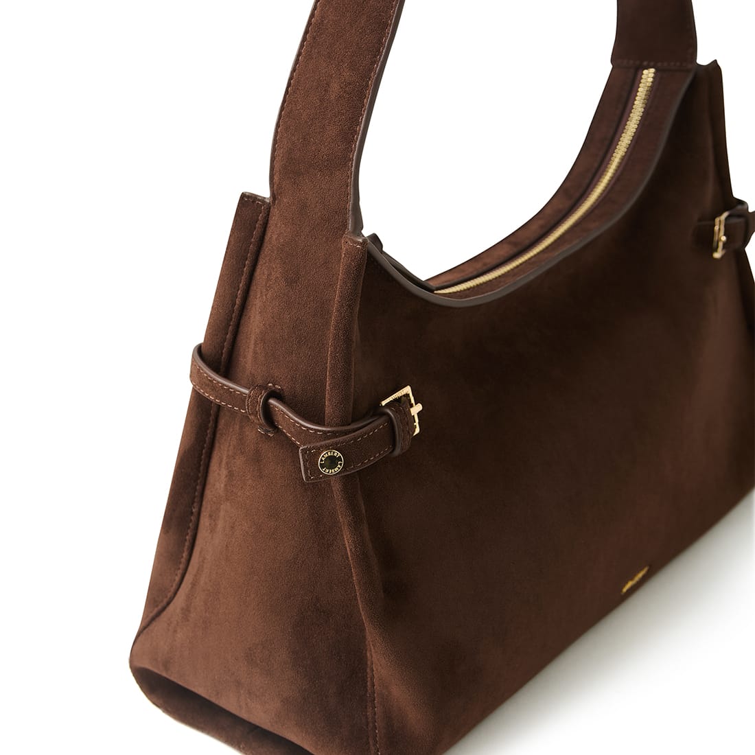 The Trinity - Chocolate Vegan Suede Shoulder Bag