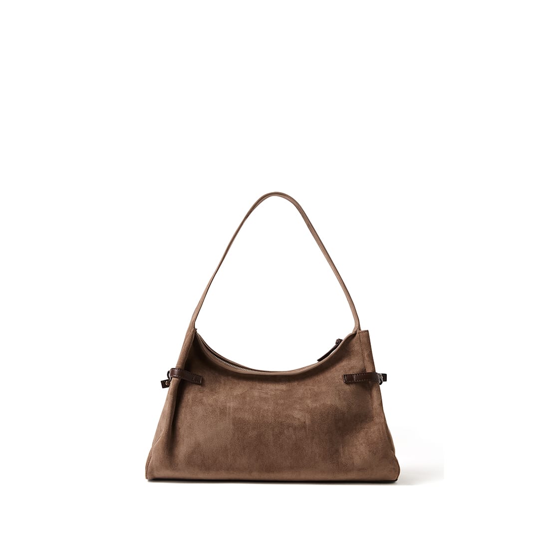 The Trinity - Taupe Vegan Suede Shoulder Bag