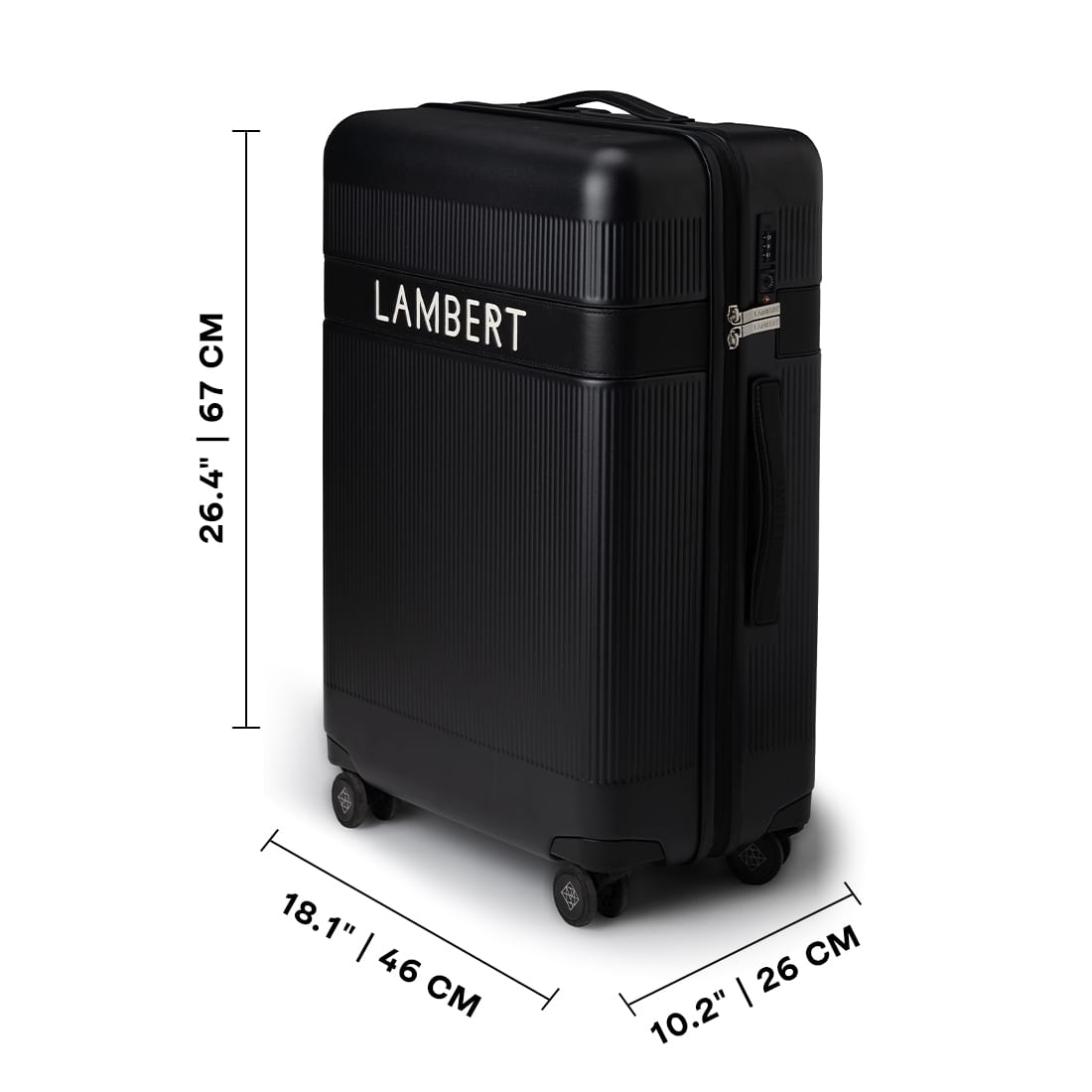 The Tokyo - Black Medium Check-In Suitcase – Lambert