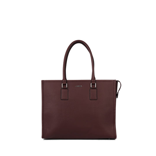 Le Valentina - Sac fourre-tout 2-en-1 en cuir vegan mahogany
