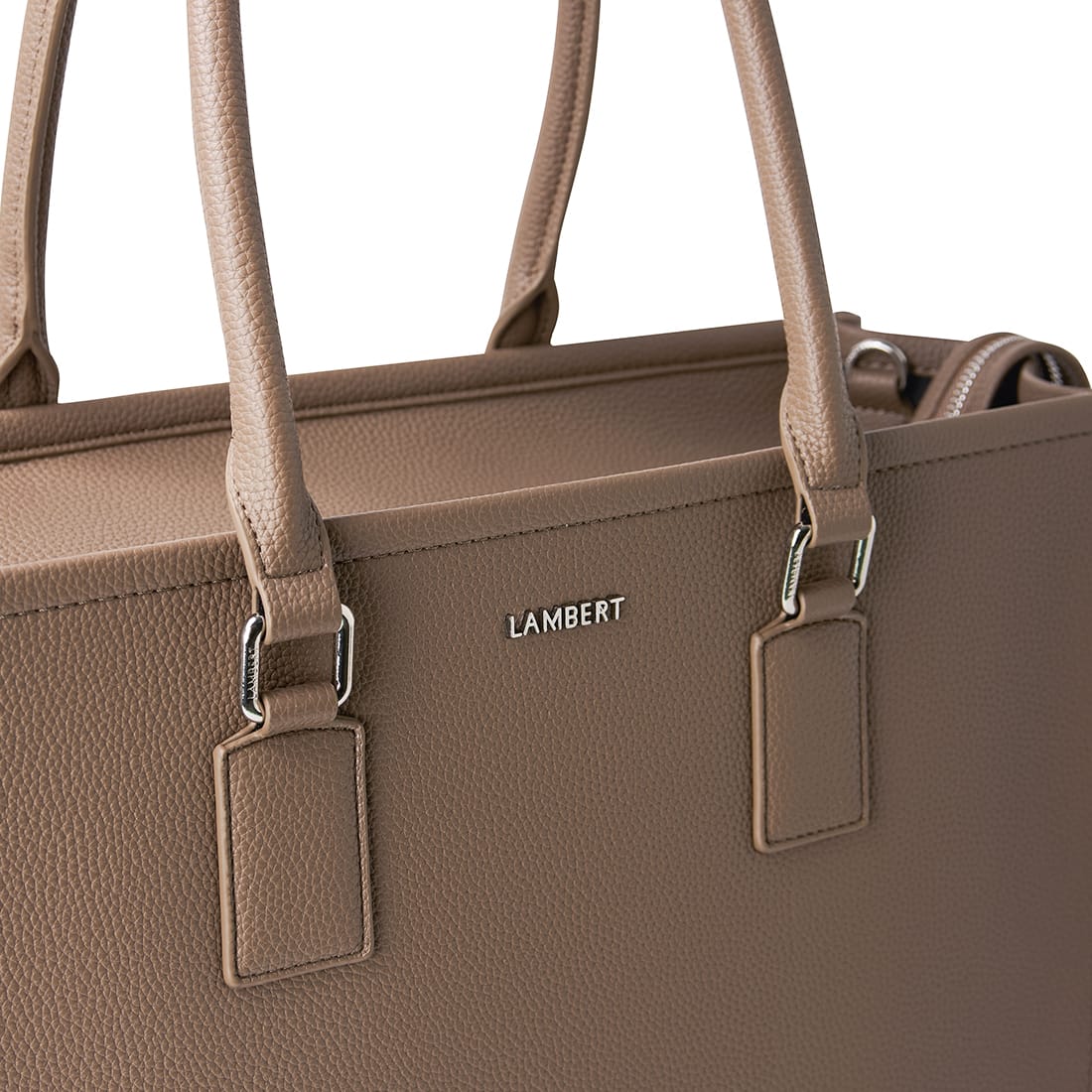 The Valentina - 2 in 1 Taupe Vegan Leather Tote Bag
