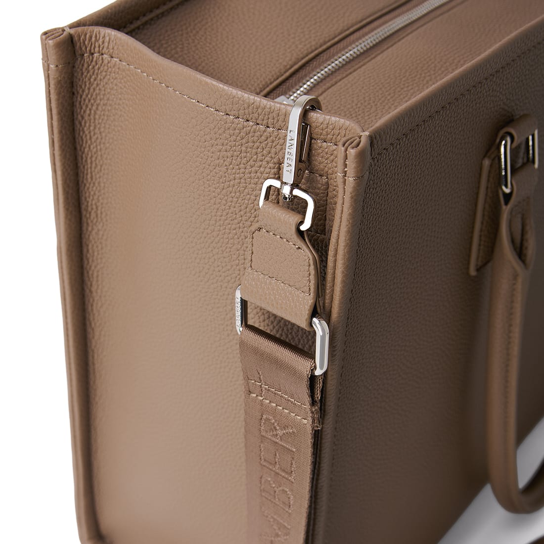 The Valentina - 2 in 1 Taupe Vegan Leather Tote Bag