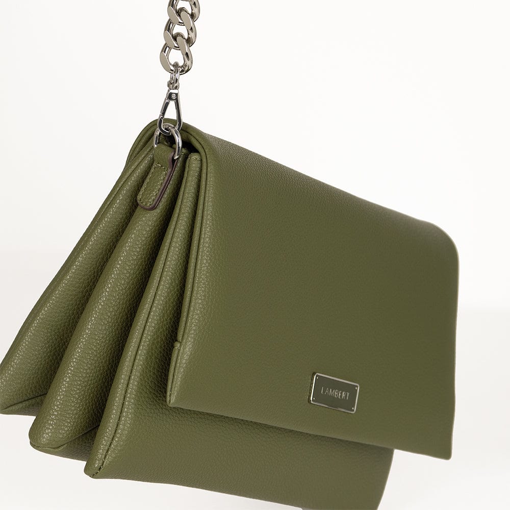 The Valeria - Olive Vegan Leather 3-in-1 Handbag