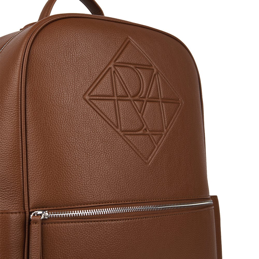 The Vicky - Hazelnut Diaper Bag in Vegan Leather