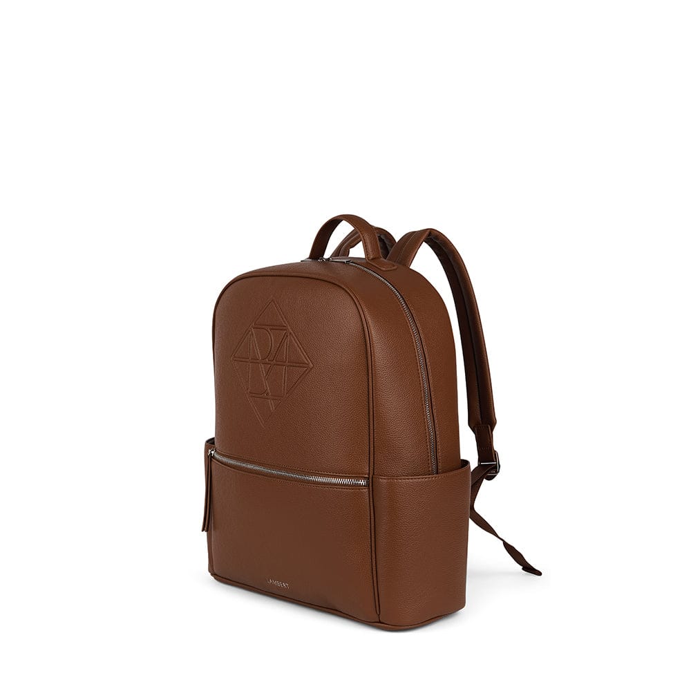 The Vicky - Hazelnut Diaper Bag in Vegan Leather