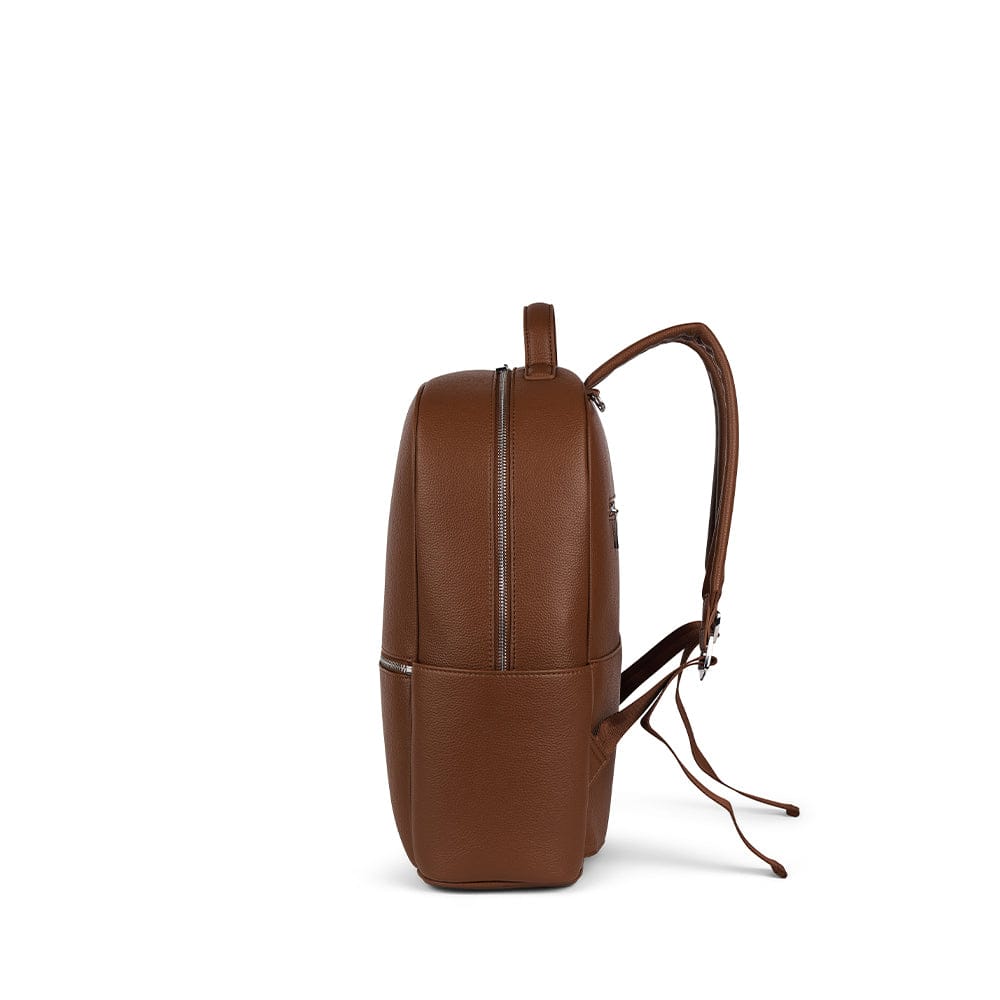 The Vicky - Hazelnut Diaper Bag in Vegan Leather