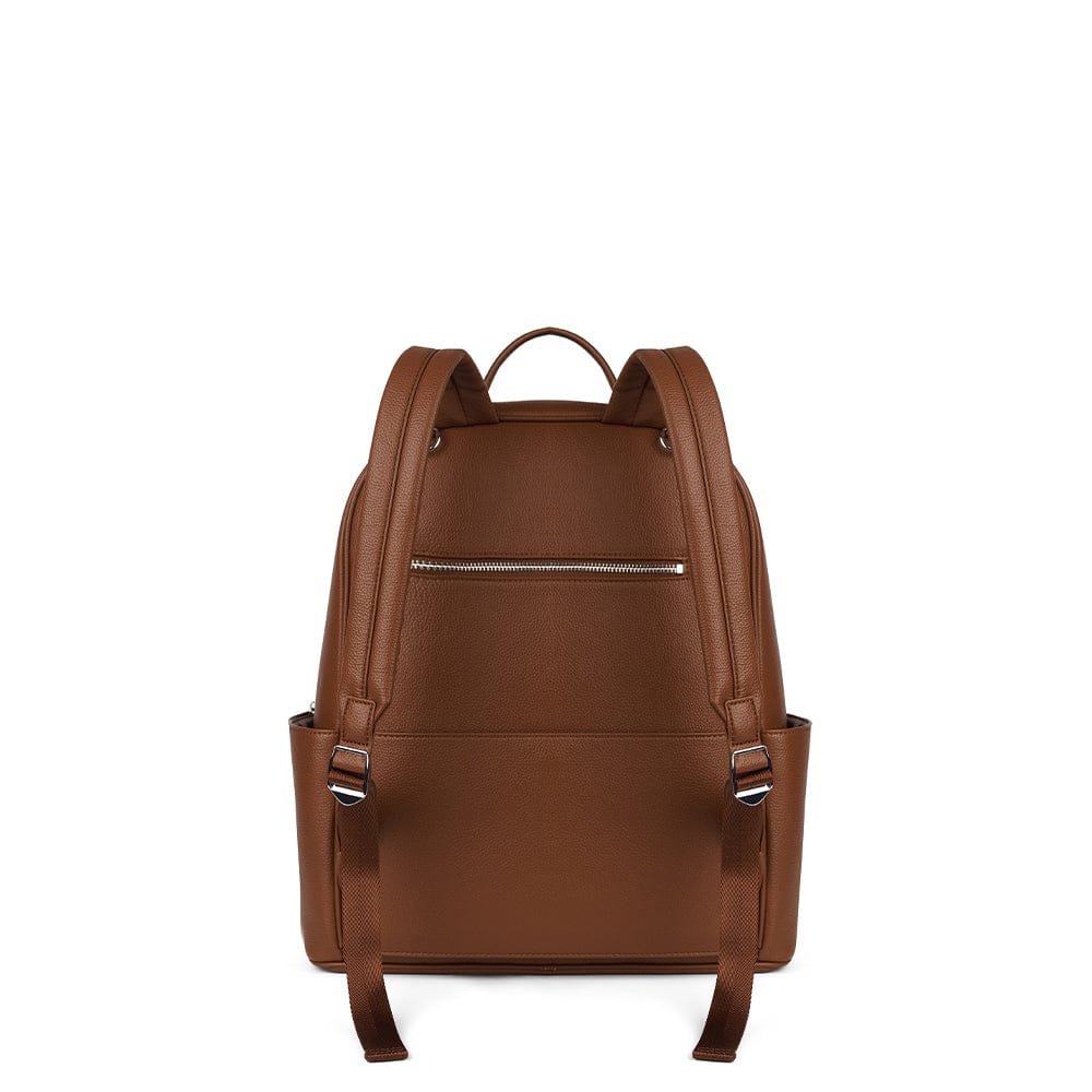The Vicky - Hazelnut Diaper Bag in Vegan Leather