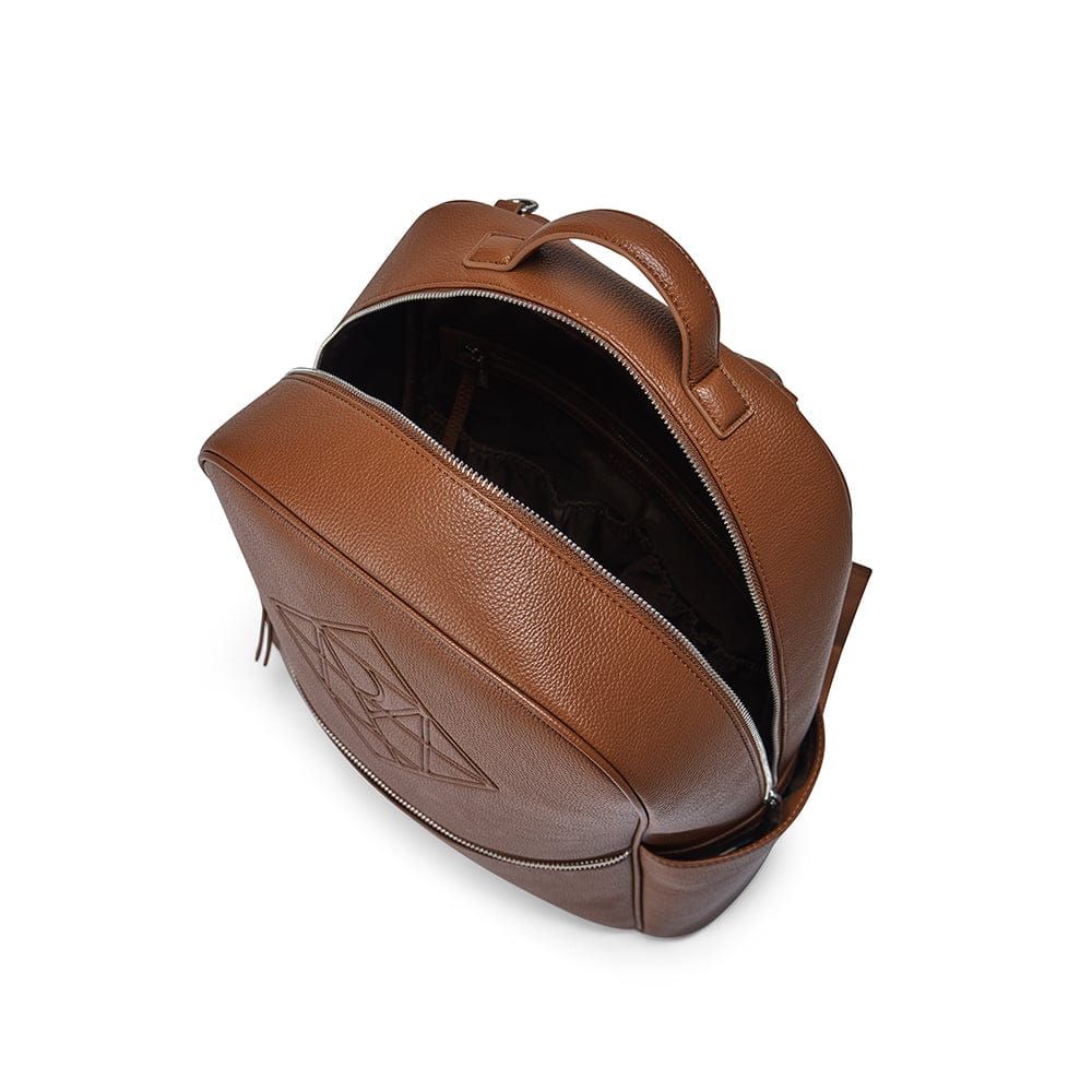The Vicky - Hazelnut Diaper Bag in Vegan Leather