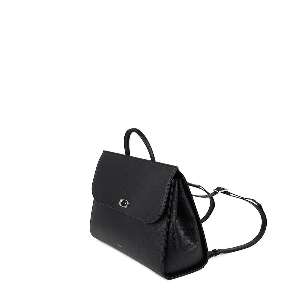 The Vivienne – 3-in-1 Black Backpack in Vegan Leather – Lambert
