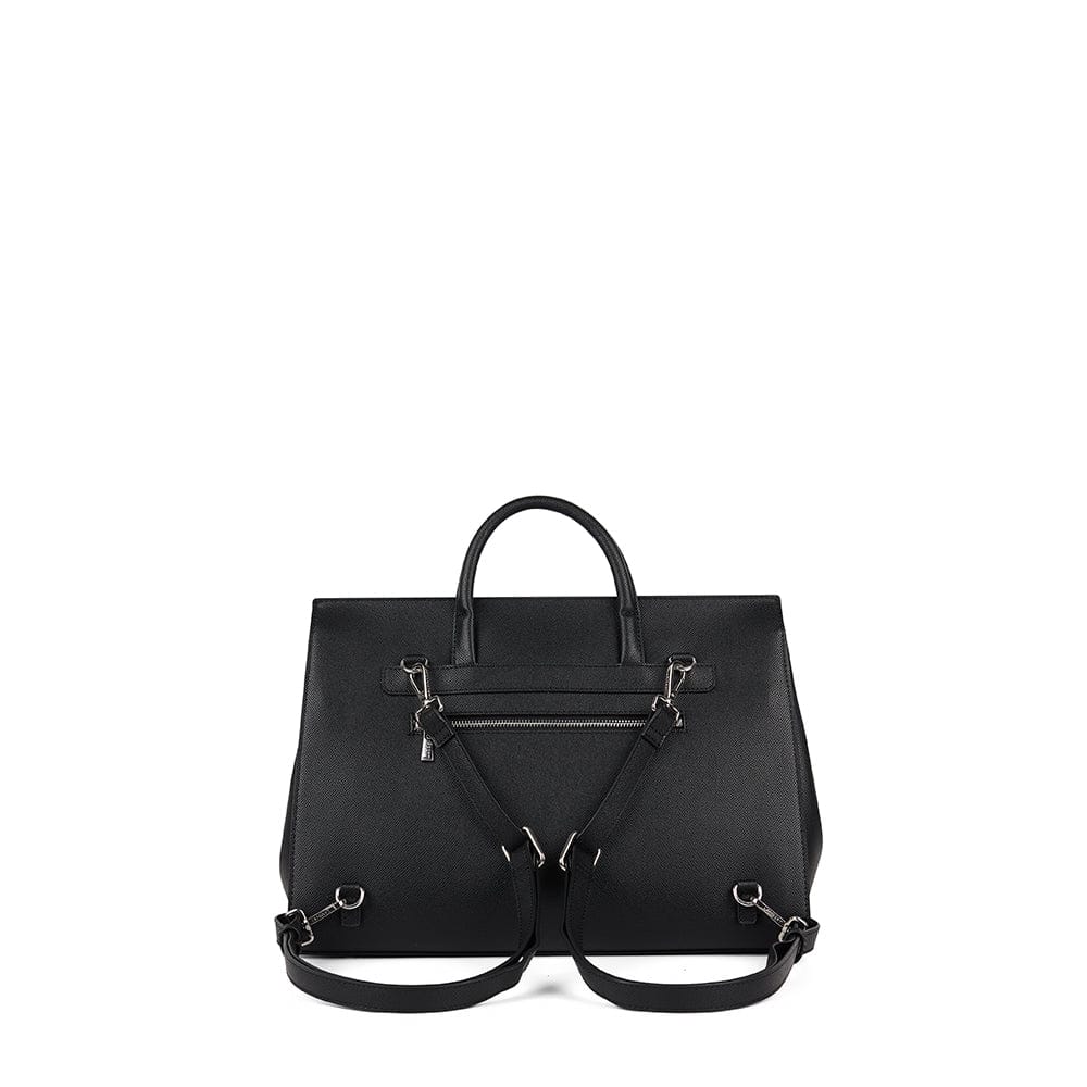 The Vivienne – 3-in-1 Black Backpack in Vegan Leather – Lambert