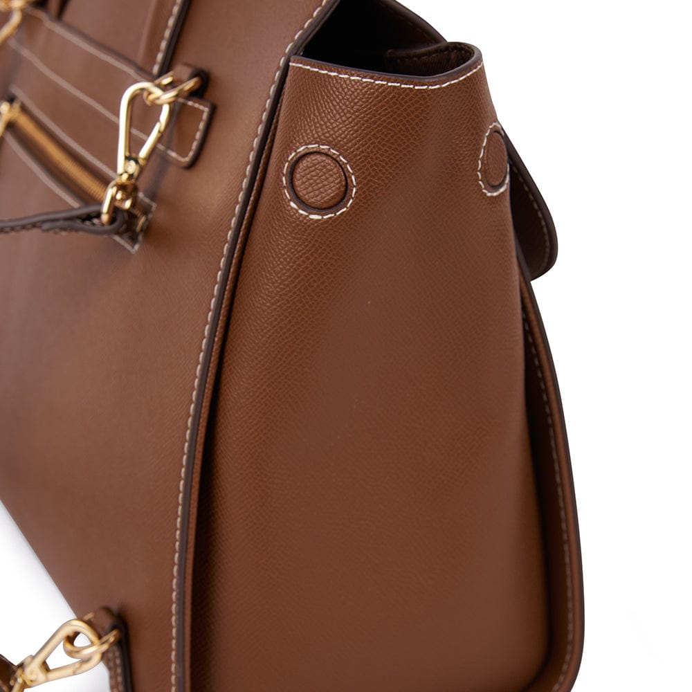 The Vivienne – 3-in-1 Hazelnut Backpack in Vegan Leather