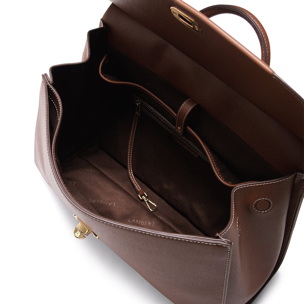 The Vivienne – 3-in-1 Hazelnut Backpack in Vegan Leather