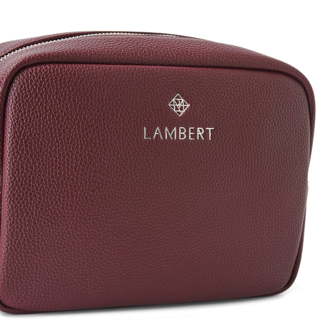 La Zoe - Trousse en cuir vegan cassis