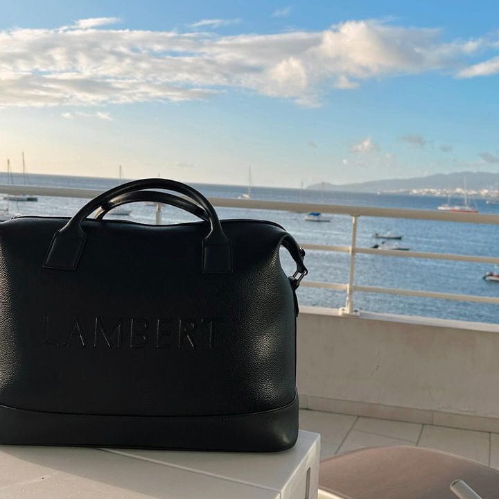 The Mae - Black Vegan Leather Small Travel Bag
