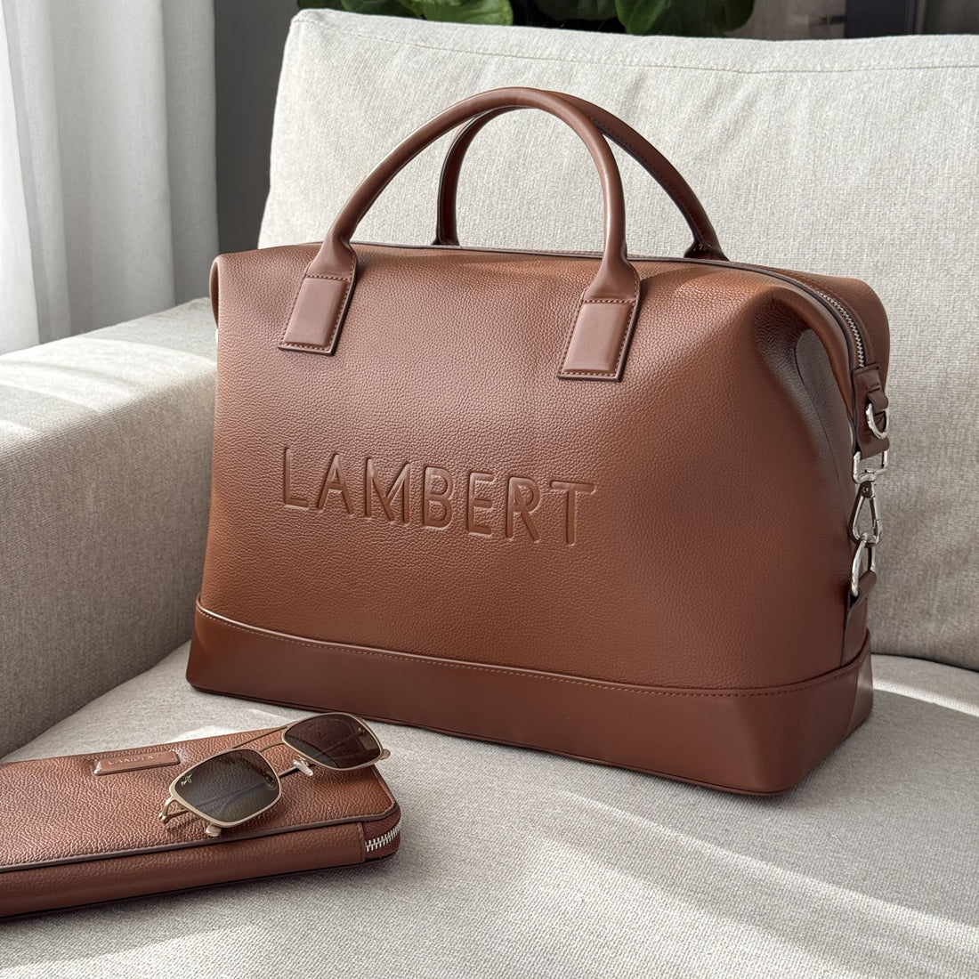 The Mae - Hazelnut Vegan Leather Small Travel Bag