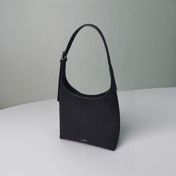 The Elena - Cassis Vegan Suede Shoulder Bag