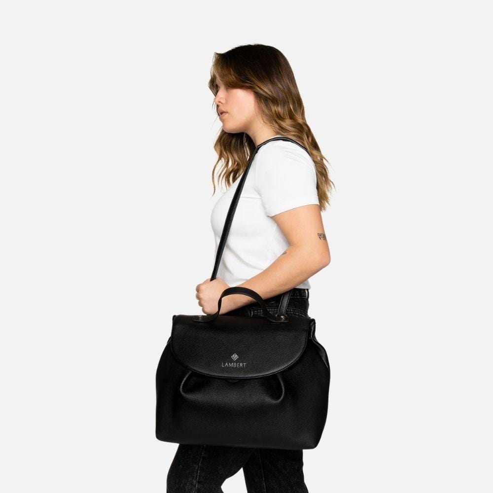 The ALICE - Black Vegan Leather Multifunctional Bag 