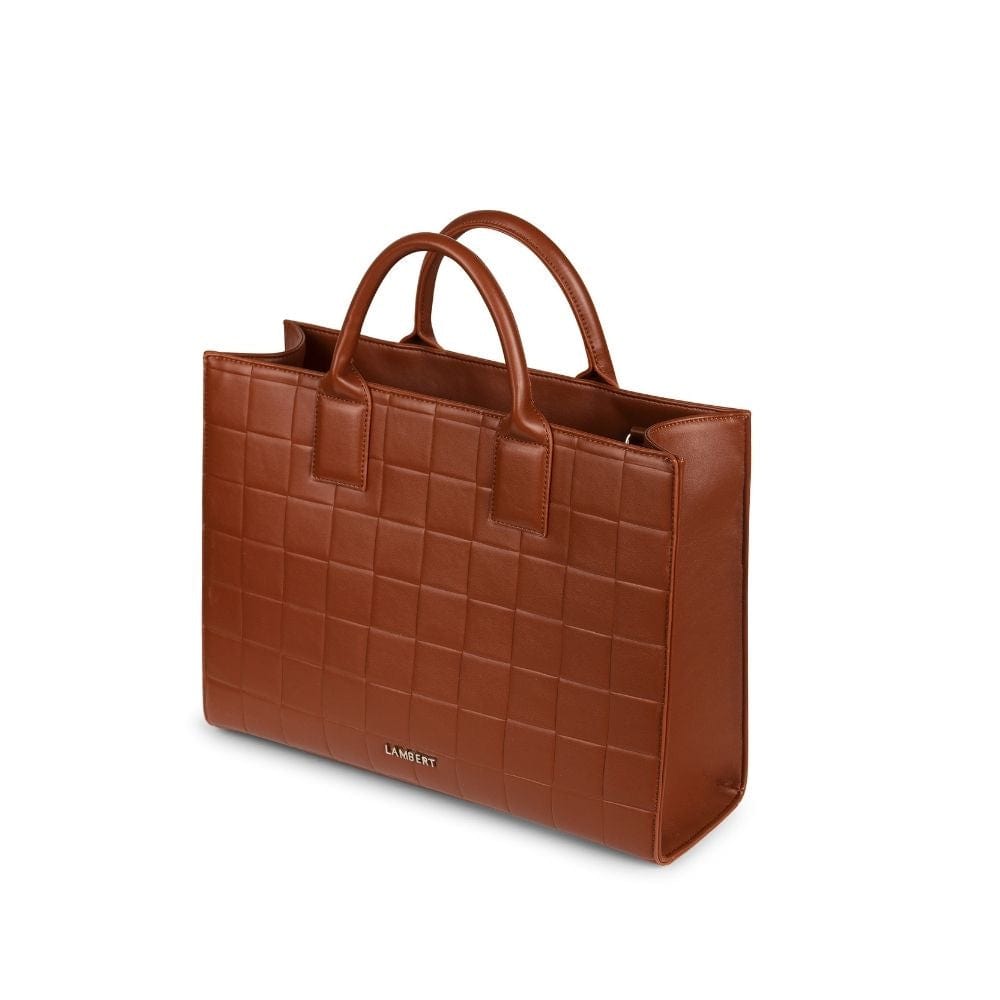 The BEATRICE - 2-In-1 Espresso Vegan Leather Tote Bag
