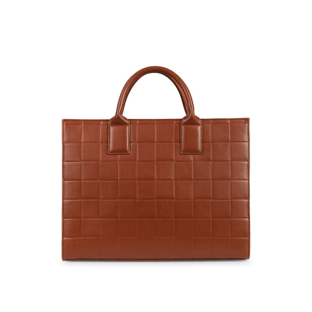 The BEATRICE - 2-In-1 Espresso Vegan Leather Tote Bag