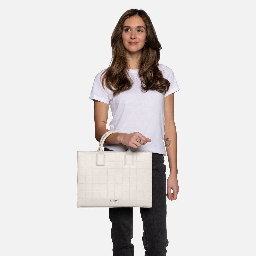 The BEATRICE - 2-In-1 Vanilla Vegan Leather Tote Bag