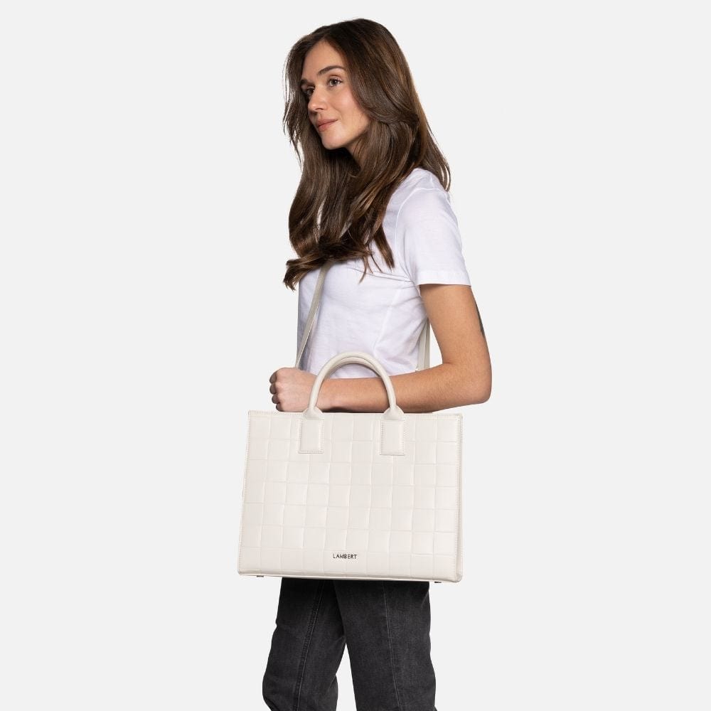 The BEATRICE - 2-In-1 Vanilla Vegan Leather Tote Bag